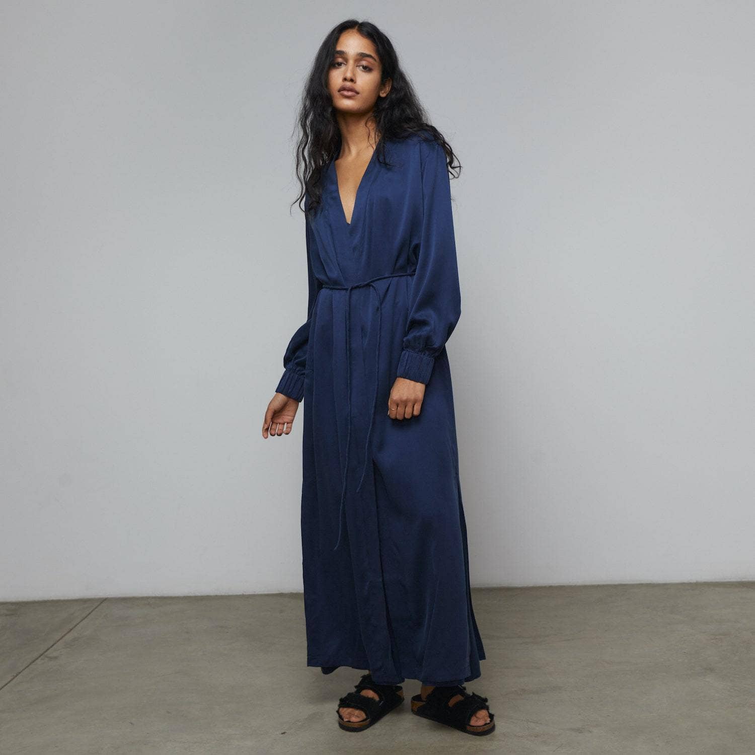Washable Silk Long Robe