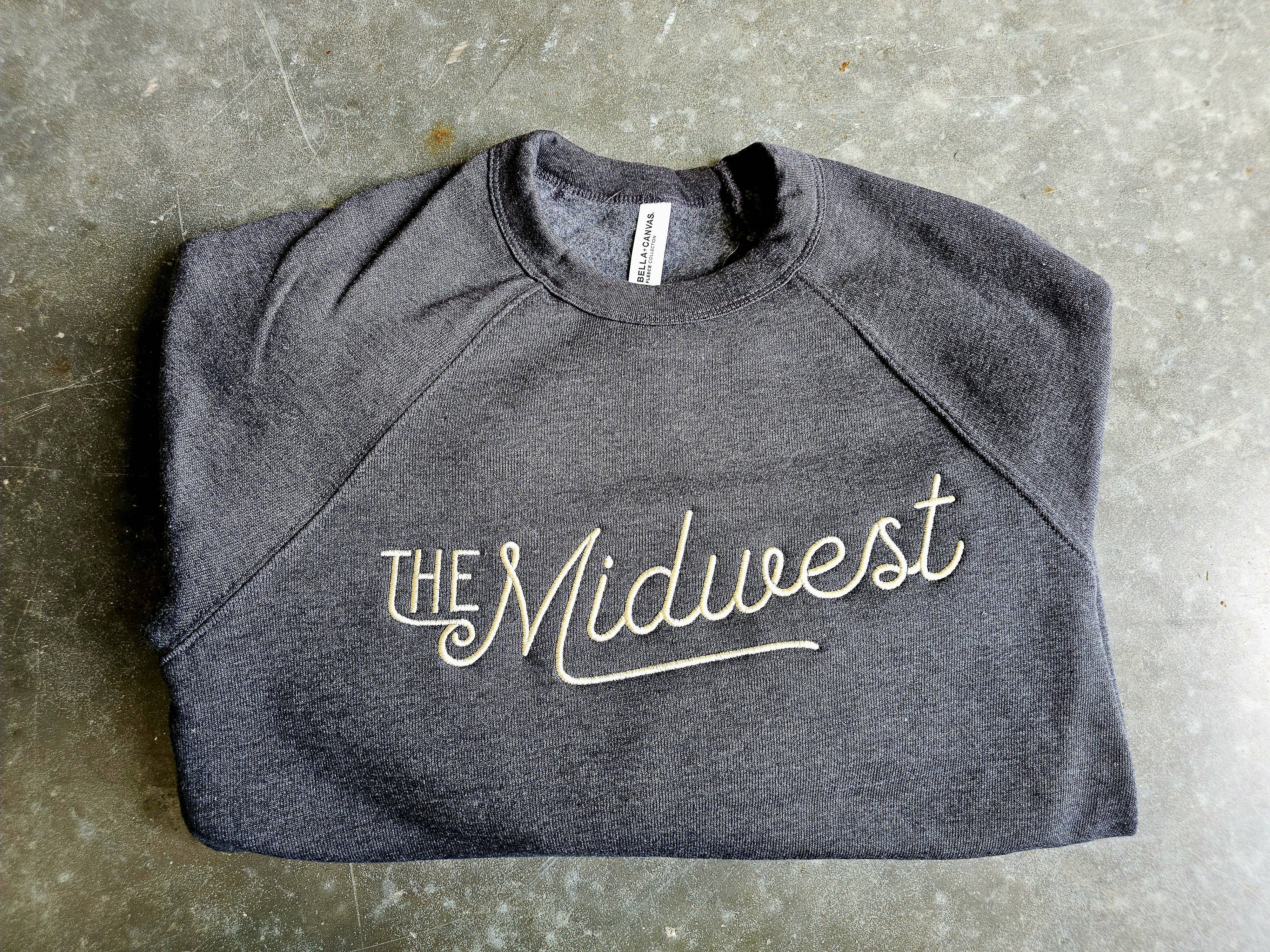 The Midwest - Embroidered Crewneck Midwestern Sweatshirt
