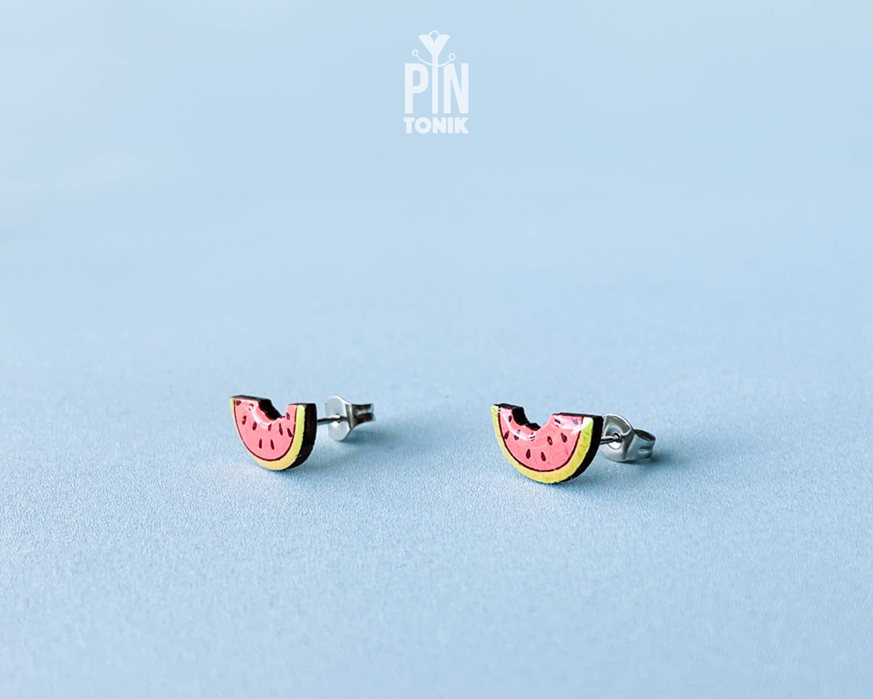 Watermelon Earrings - Funny Fruit Stud Earrings