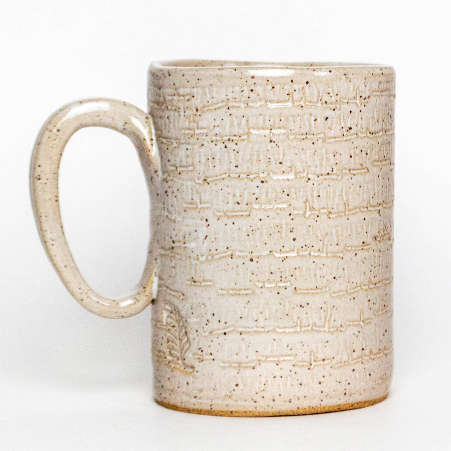 Rhino Pattern Handmade, in Ohio, Ceramic White 14oz Mug
