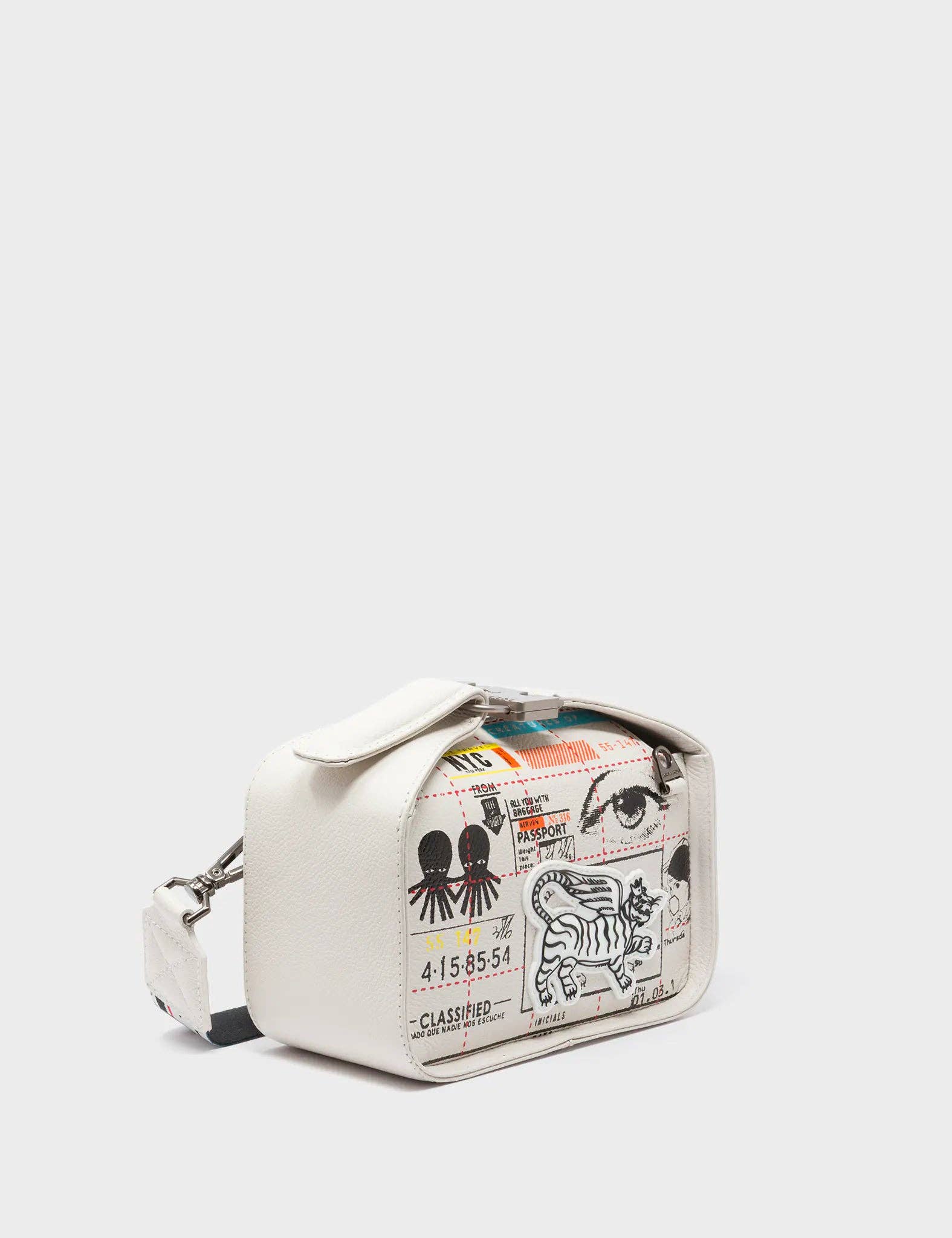 Benji Micro Crossbody Cream Leather Bag - Kind Type Design