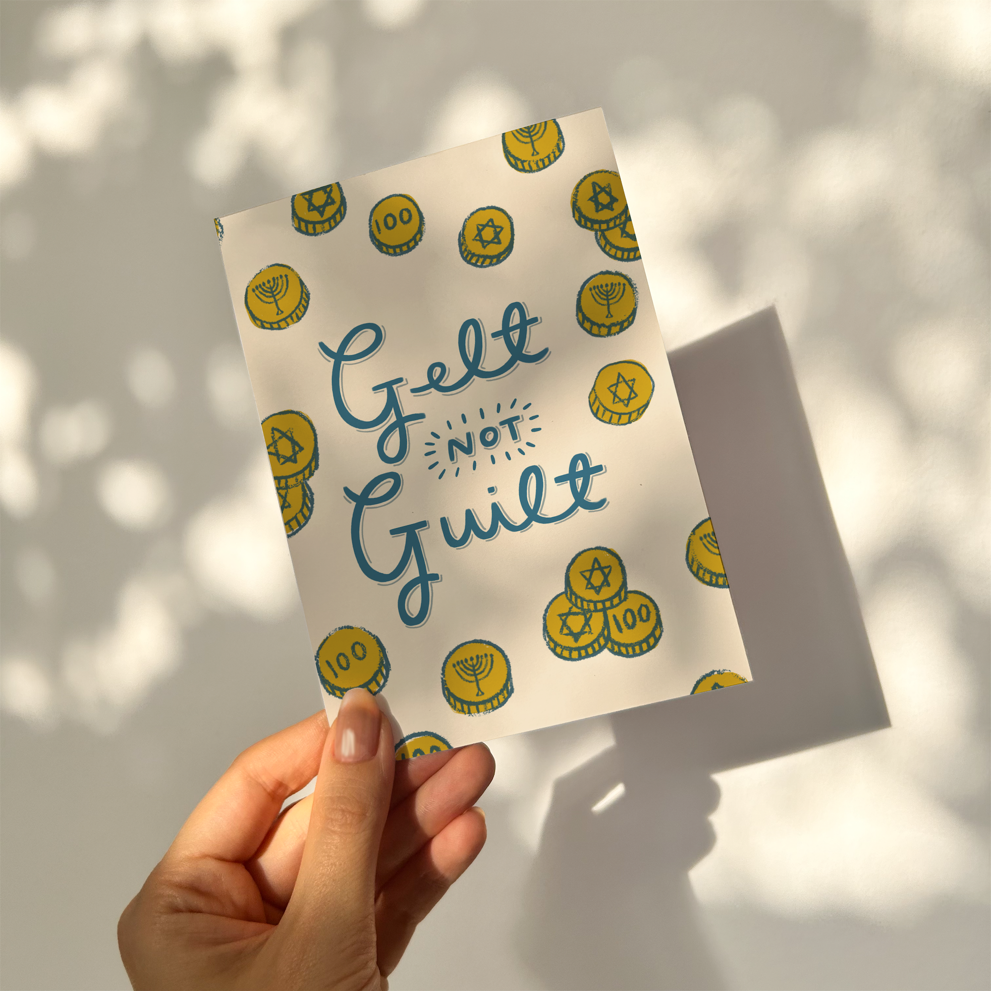 Gelt Happy Hanukkah Greeting Card