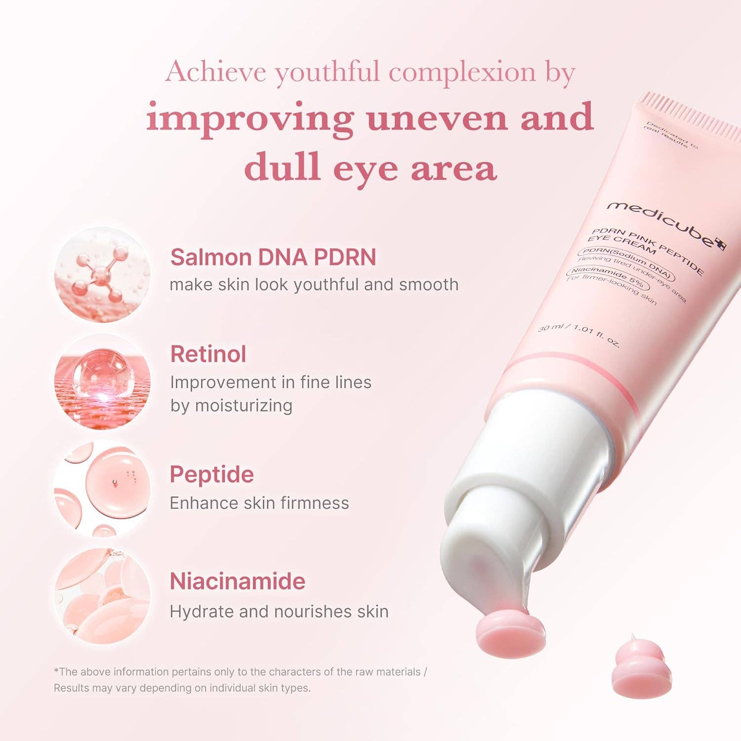 MEDICUBE Salmon DNA PDRN Pink Peptide Eye Serum 1.01fl.oz