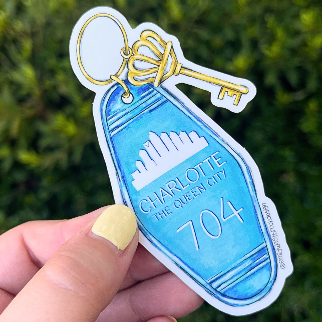 Charlotte, NC Key Sticker