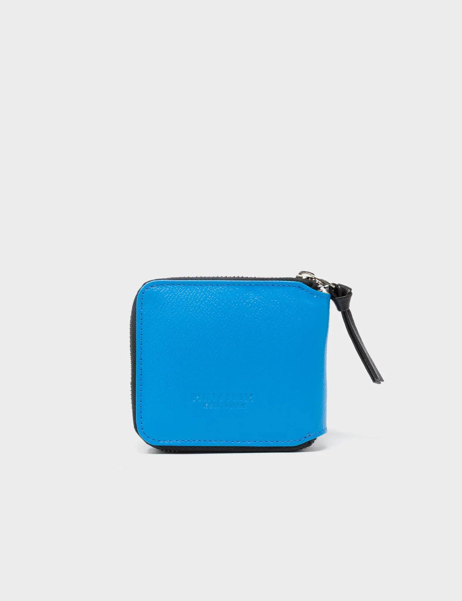 Fedor Ibiza Blue Leather Wallet - Velvoria Applique