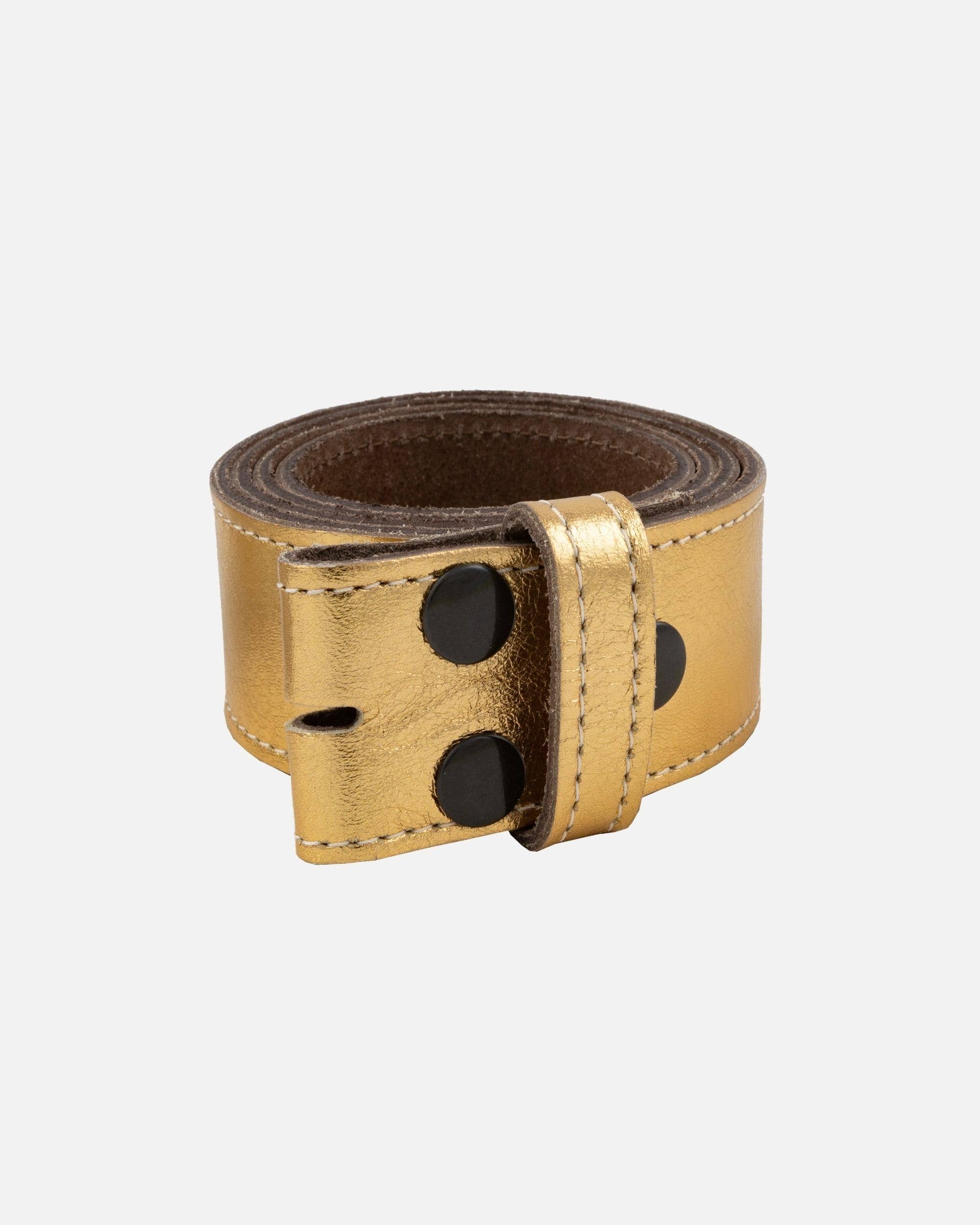 MADE TO ORDER Jeany | Metallic Leather Belt with Removable Buckle