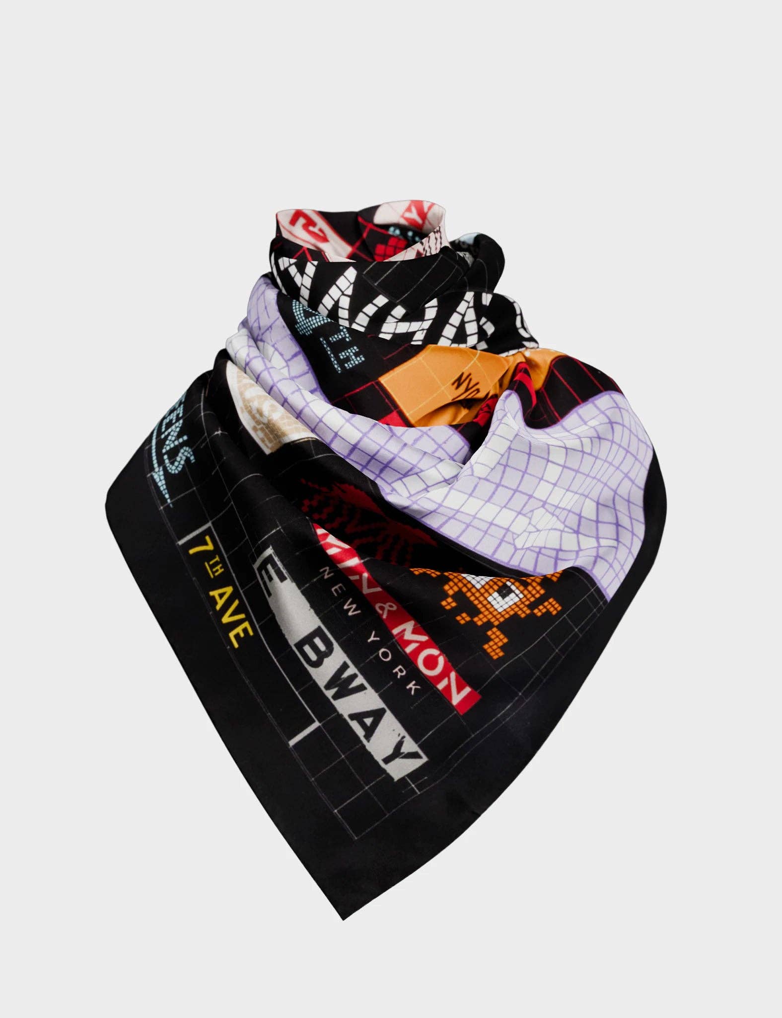 Black Silk Scarf - Subway Stories