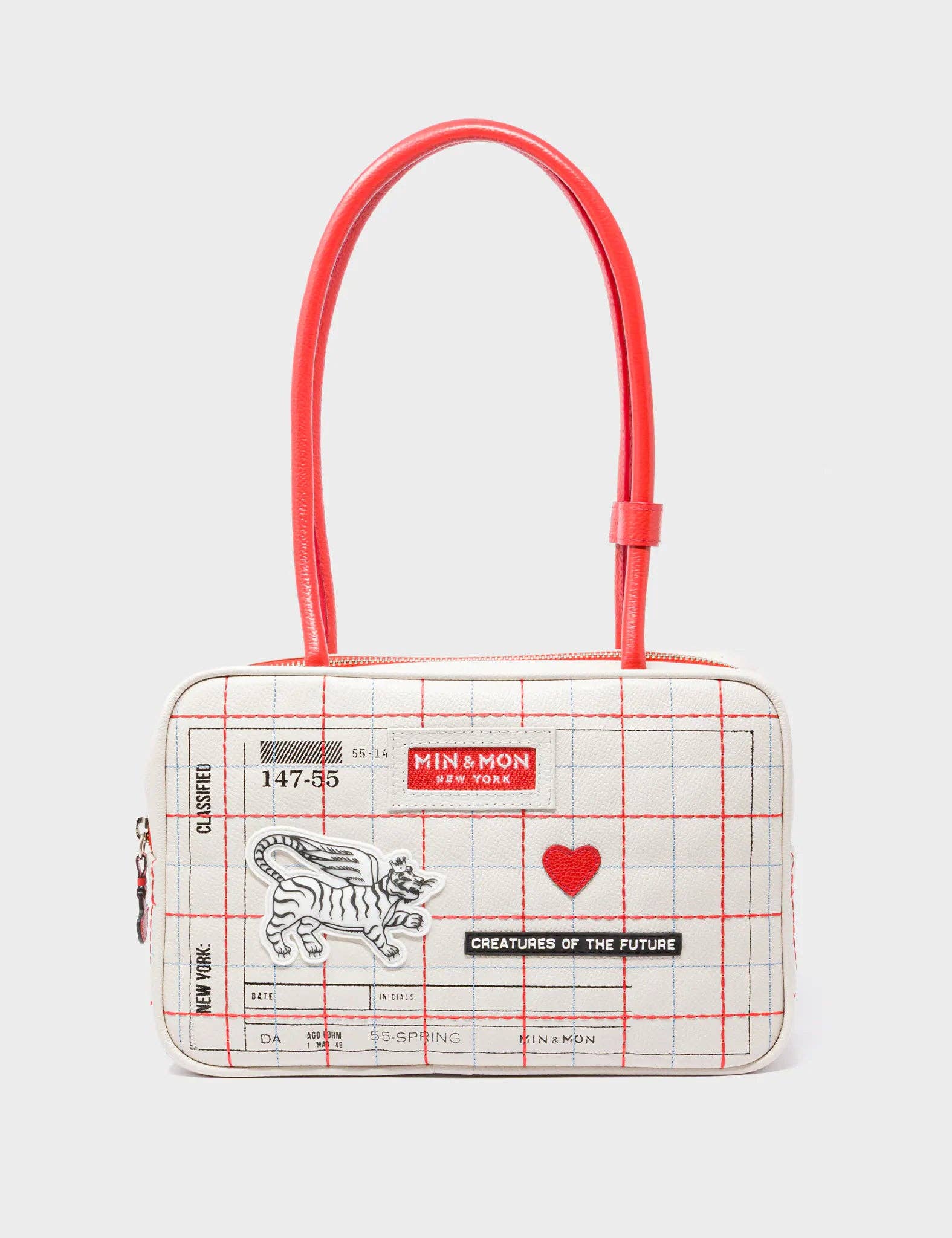 121 Shoulder Bag Cream Leather - Lovestitch Design