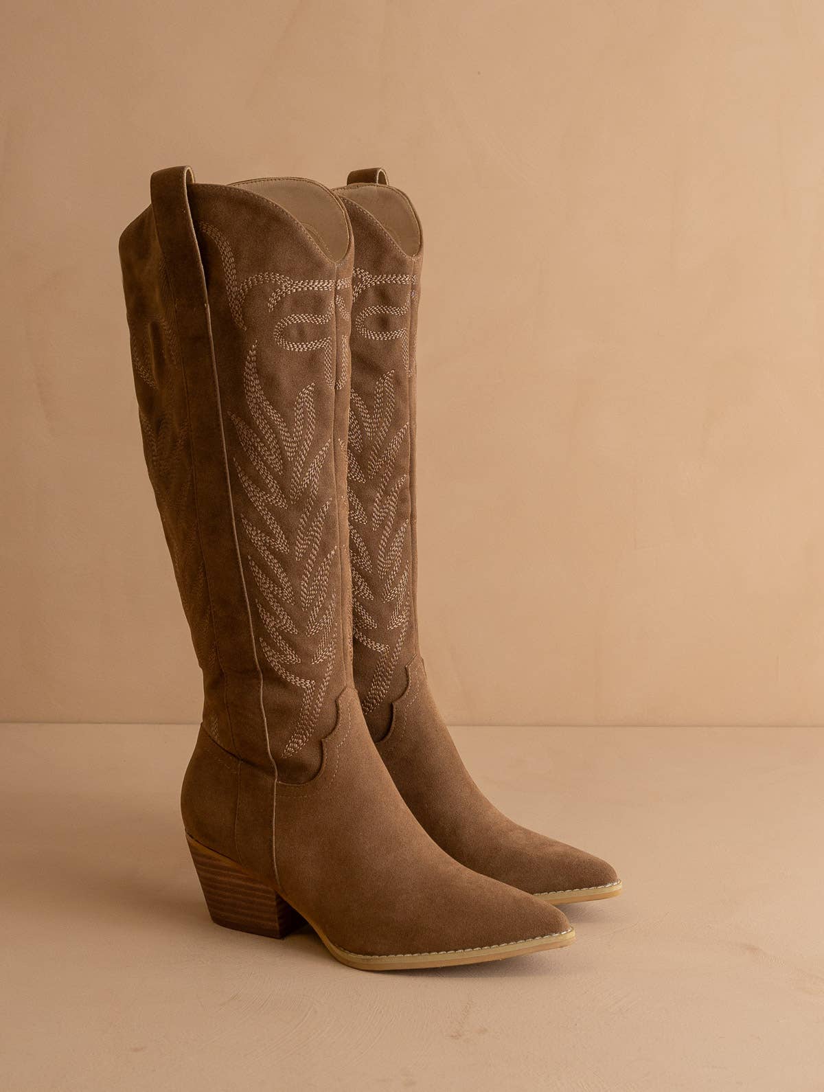 The Samara Brown | Embroidered Western Tall Boot