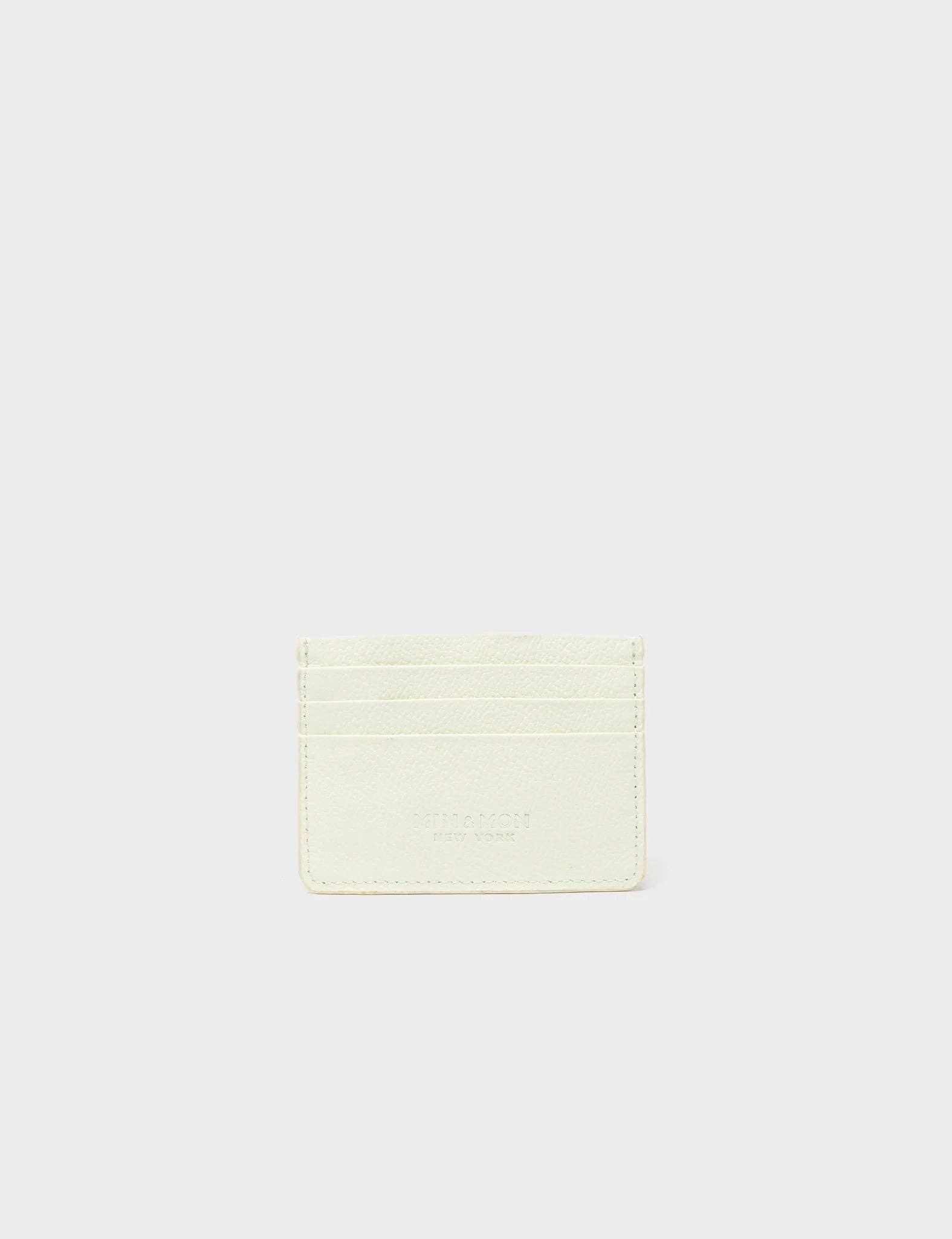 Filium Almond Leather Cardholder - Fuzzy Monster Applique