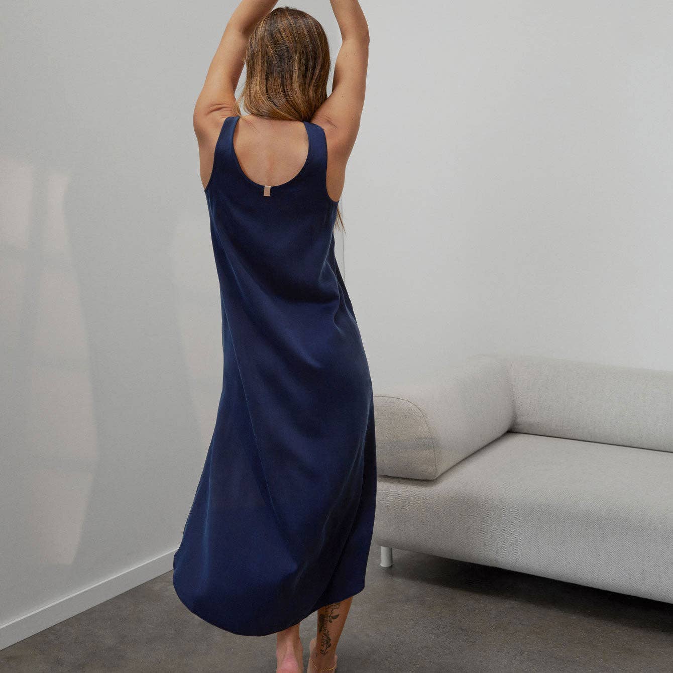 Washable Silk Tulip Dress