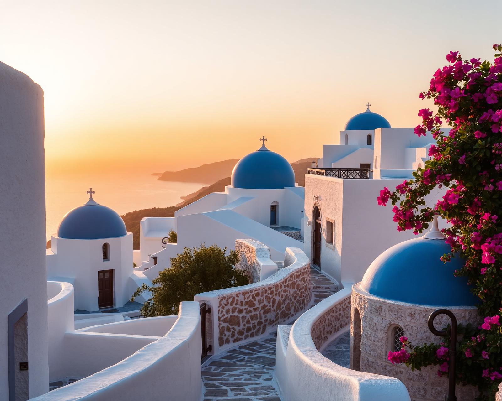 Cycladic village in Naxos, Greece