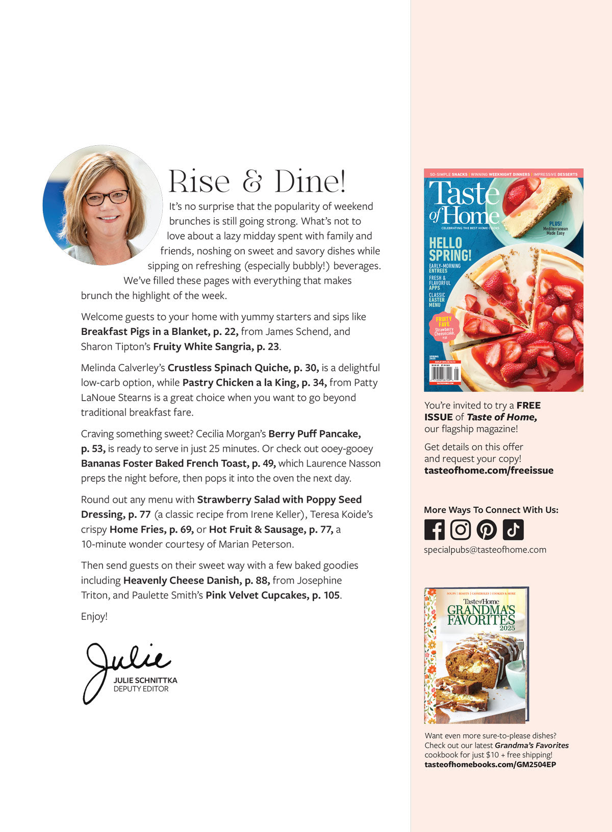 Taste of Home - The Complete Brunch Cookbook: 102 Hassle-Free Recipes, Perfect For Gatherings, Make-Ahead Meals, Bloody Mary's, Cheese Danish, Slow Cooker Burritos, Egg Bakes, Pancake Boards & More!