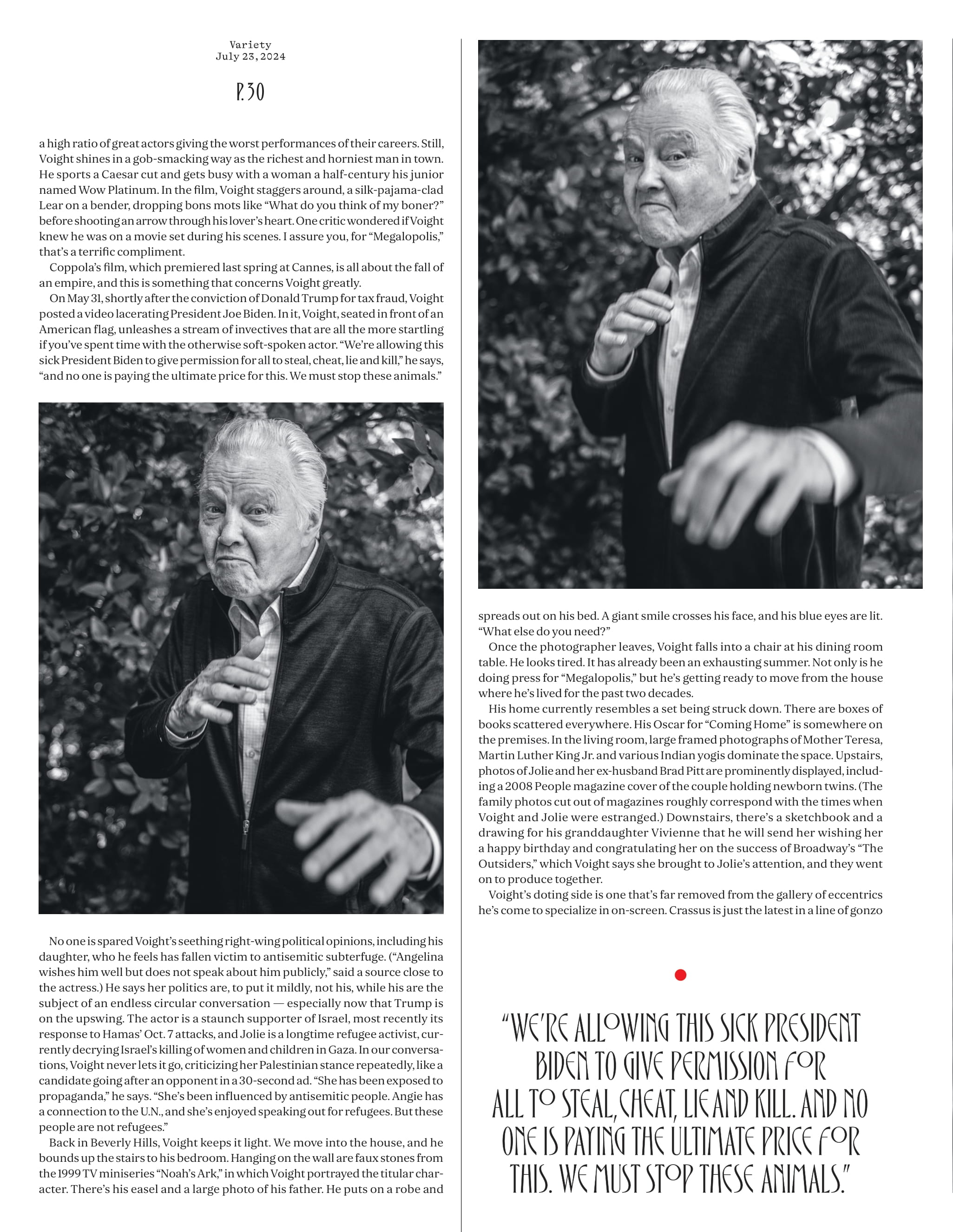 Variety - 24.07.23 Edition: Jon Voight Lets Loose On His Career, Politics & Relationship With Daughter Angelina Jolie, 2024 Emmy Nominations, Strikes In Paris, Kevin Feige Reflects On His Role & More!